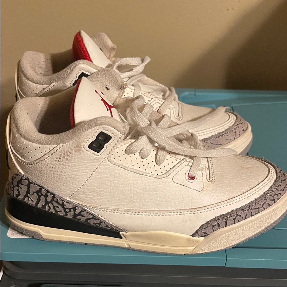 Jordan Kids White and Gray Sneakers